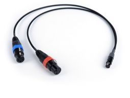 Remote Audio Cable CA-2X3FT5F-18 Zaxcom (2) XLR3F to TA5F