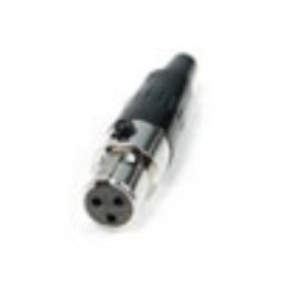 Remote Audio Miniature XLR Connector TA3F-B,  Mini Mic Connector